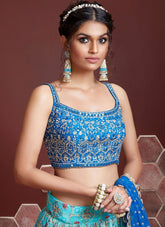 Wonderful Lehenga Choli in Sky Blue